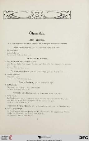 Ölgemälde (Nr. 1-118)
