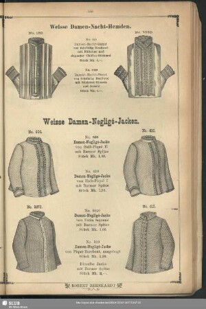 Weisse Damen-Negligé-Jacken
