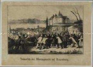 Anmarsch der Montagnards auf Neuenburg
