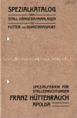 Spezialkatalog über Stall-Hängebahnanlagen