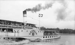 Sächsische Schweiz. Personen-Seitenraddampfer "Leipzig" (1929, Werft Laubegast)