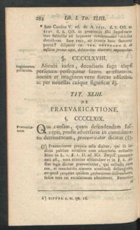 Tit. XLIII. De Praevaricatione