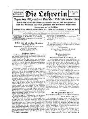 Aus dem Zentralblatt 1911, 10 : Dauer der Unterrichtsstunden an den höheren Lehranstalten