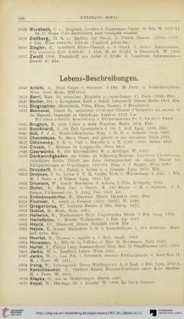 Lebens-Beschreibungen (Nr. 3838-3931)