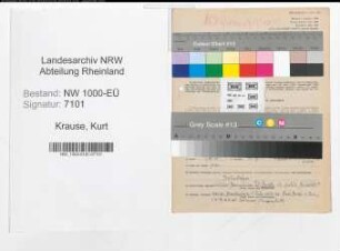 Entnazifizierung Kurt Krause, geb. 04.09.1900 (Lehrer)