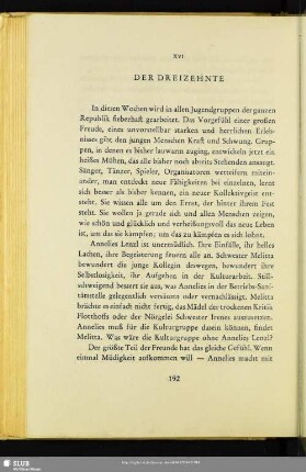 XVI. Der Dreizehnte