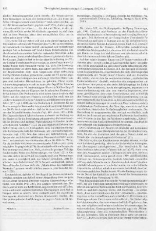 858-859 [Rezension] Hemminger, Hansjörg, Jenseits der Weltbilder