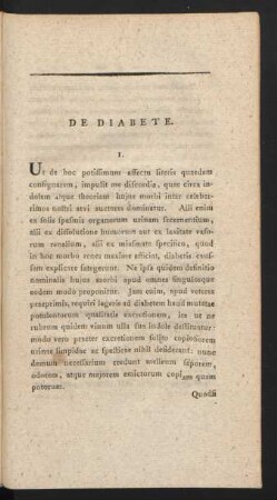 De Diabete.