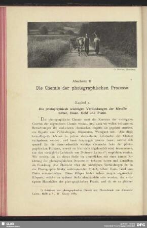 Abschnitt II. Die Chemie der photographischen Prozesse