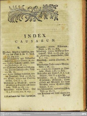 Index Causarum