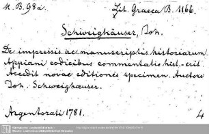 Literatura Graeca B 1166