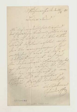 Brief von Schneider an Joseph Heller