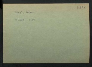 Siegl, Anton