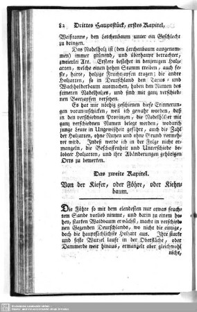 2. Von der Kiefer, oder Föhre, oder Kiehnbaum