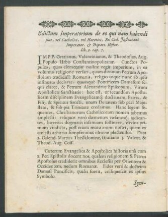 Edictum Imperatorium de eo qui nam habendi sint ...