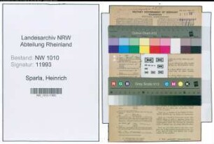 Entnazifizierung Heinrich Sparla , geb. 22.04.1891 (Beamter)