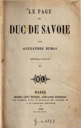 Le page du Duc de Savoie, 2