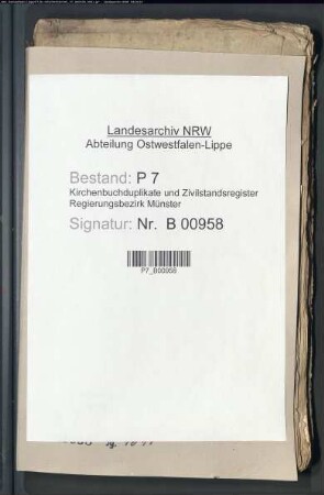 Belegakte zum Heiratsregister 1814 der Munizipalität Greven (H 1814)