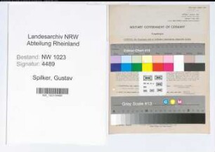 Entnazifizierung Gustav Spilker , geb. 14.09.1897 (Kaufmann)