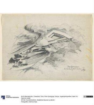 Cleveland, Ohio, Park-Synagoge, Skizze, Vogelsperspektive