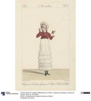 Incroyables et Merveilleuses: Tafel 6: chapeau de levantine, canezou de velours
