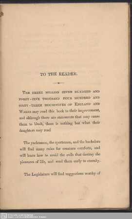 To the reader