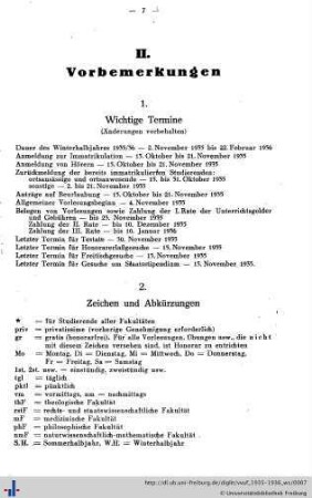 II. Vorbemerkungen