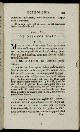 Cap. XIII. De Origine Mali