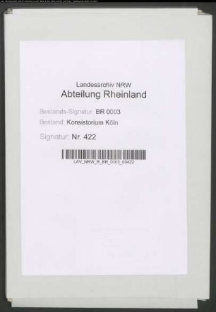Untersuchungen gegen den reformierten Pfarrer Johann Rath in Flamersheim wegen Vernachlässigung seiner Amtspflichten