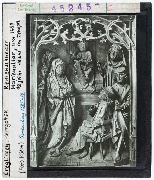 Riemenschneider: Creglingen, Marienaltar, 12jähriger Jesus im Tempel