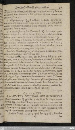 Caput XIV. Status Legitimus Sive Definitivus