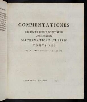 1-108, Commentationes mathematicae