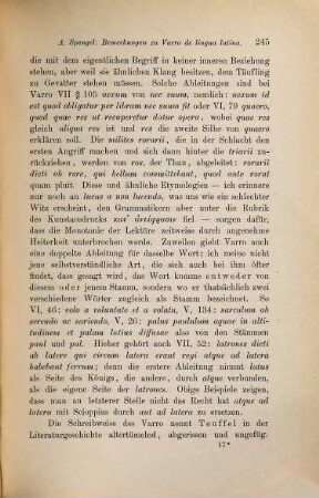 Bemerkungen zu Varro de lingualatina