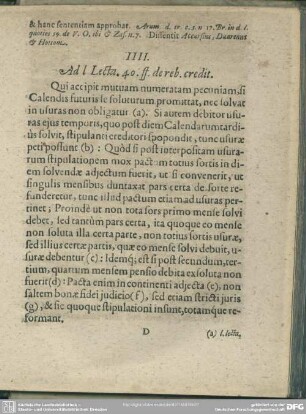 IIII. Ad l. Lecta. 40. ff. de reb. credit