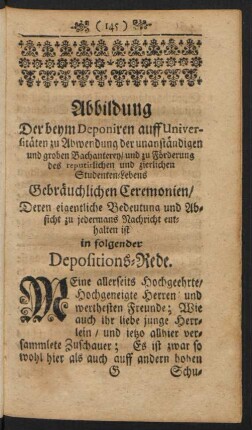 Depositions-Rede