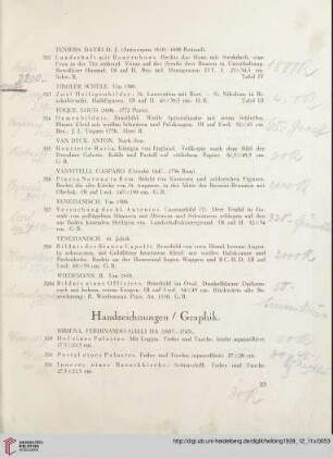 Handzeichnungen / Graphik (Nr. 329 - 355)