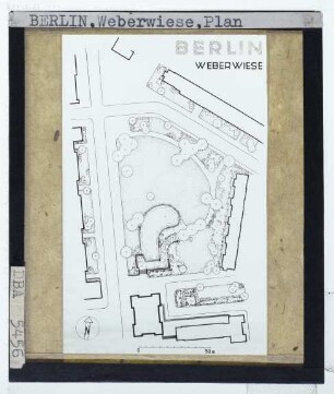 Berlin, Hochhaus an der Weberwiese,Berlin, Bauprojekt Stalinallee (heute Karl-Marx-Allee),Berlin, Weberwiese : Lageplan