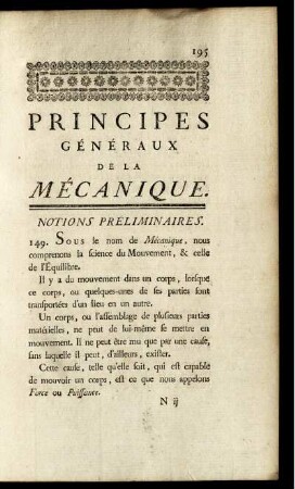 Principes généraux.