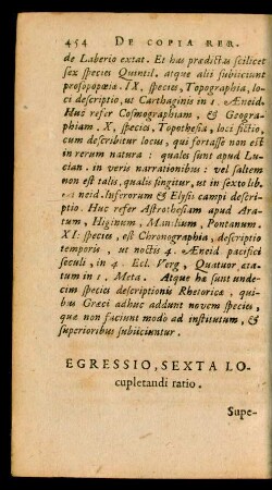 Egressio, Sexta Locupletandi ratio.