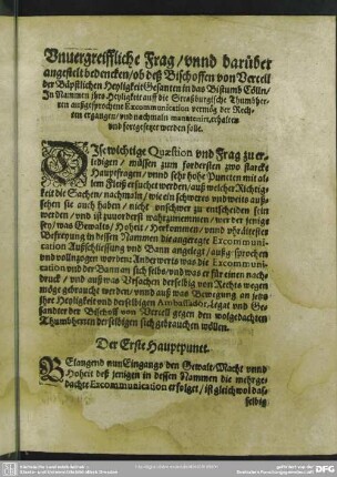 Der Erste Hauptpunct
