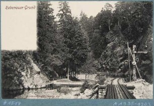 Der Rabenauer Grund mit der Eisenbahnschiene