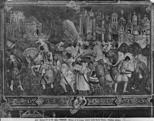 Kapellenausmalung — Szenen der Kreuzlegende — Raub der Reliquie durch Chosroe