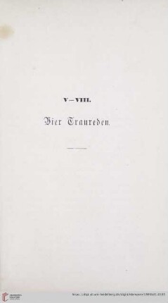 V-VIII. Vier Traureden