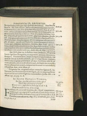 In Festo Natalis Domini.