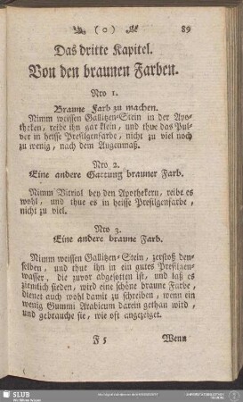 Das dritte Kapitel. Von den braunen Farben