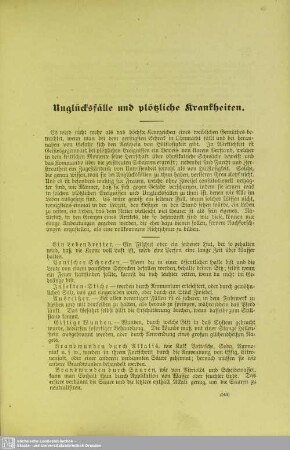 Unglücksfälle und plötzliche Krankheiten