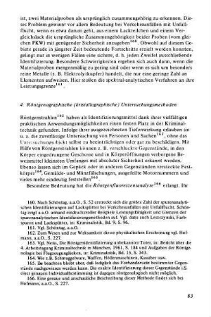 4. Röntgenographische (kristallographische) Untersuchungsmethoden (Röntgenfluoreszensanalyse - Elektronenmikrosonde - Röntgenfeinstrukturanalyse)