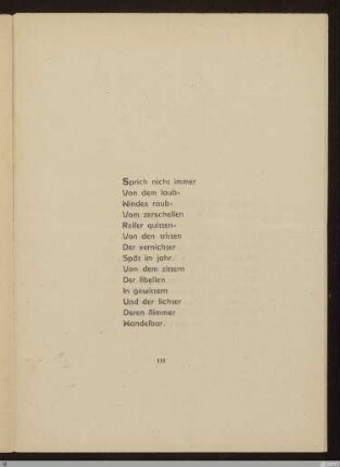 Sprich nicht immer : [SW III: keine Sigle]; [SW III, S. 89/145]