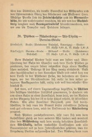 20. Phöben - Räuberberge - Alt-Töplitz - Bornim-Grube