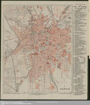 Plan von Leipzig